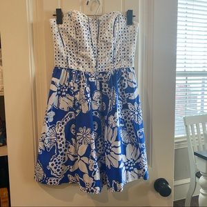 Lilly Pulitzer strapless printed dress